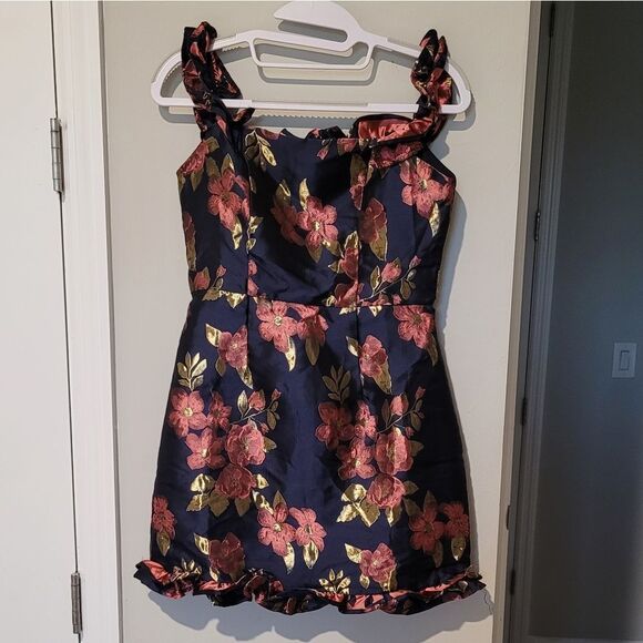 Lulus Pop The Bottle Navy floral dress Size XS - Picture 2 of 16